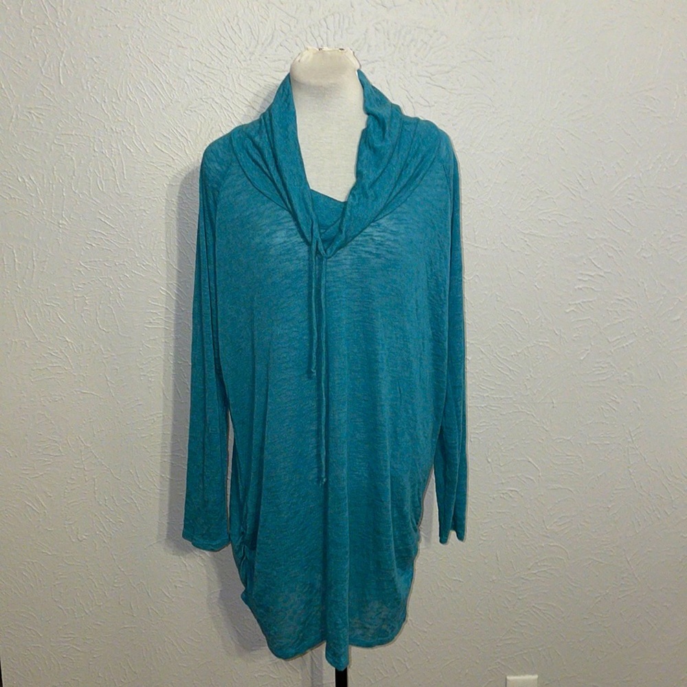 Agnes & Dora Raglan Cowl Neck Teal NWT Large (12/14)